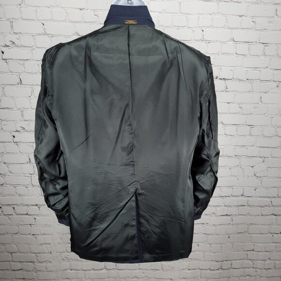 Trophy Club Navy 2 Gold Button Single Vented Notch Blazer Sport Coat 43R - Picture 6 of 15